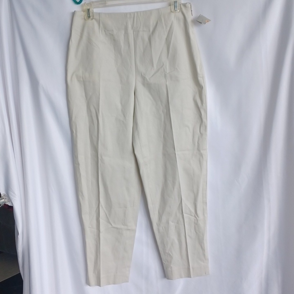 NWT Talbots Petite Plus Size Stretch Cotton Blend Khaki Classic Side Zip Pant